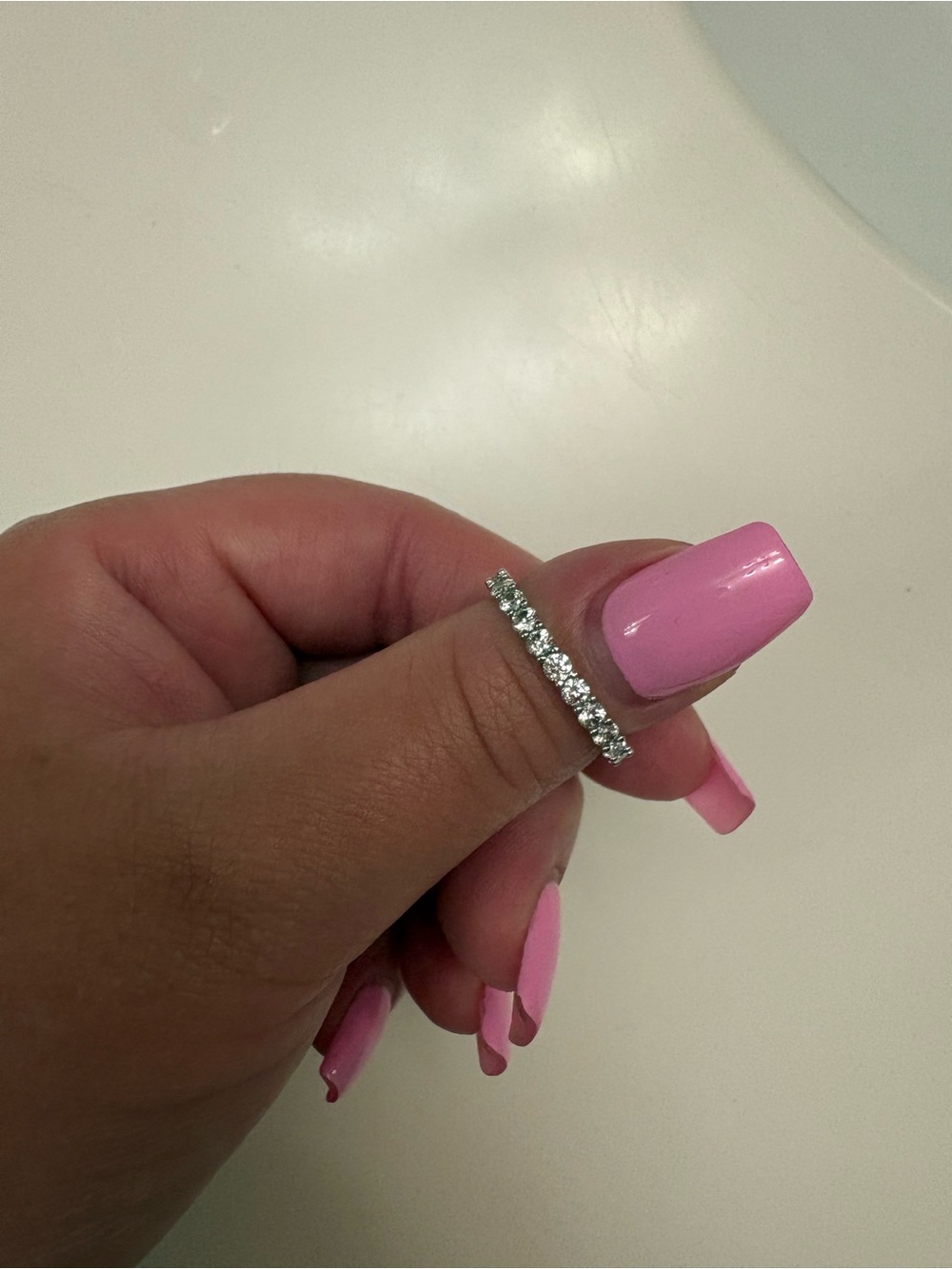 Silver Swarovski Eternity Band